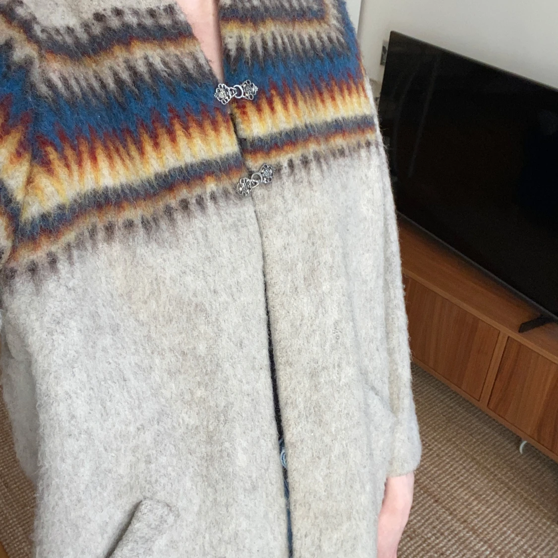 Handvävd jacka/kofta i ull - 1