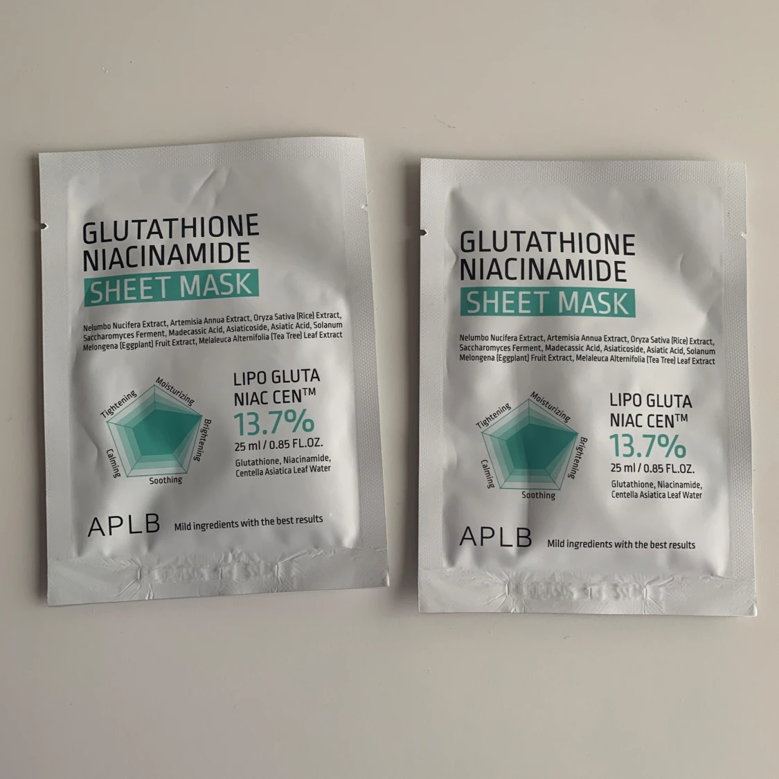 Glutathione Niacinamide Sheet Mask från APLB