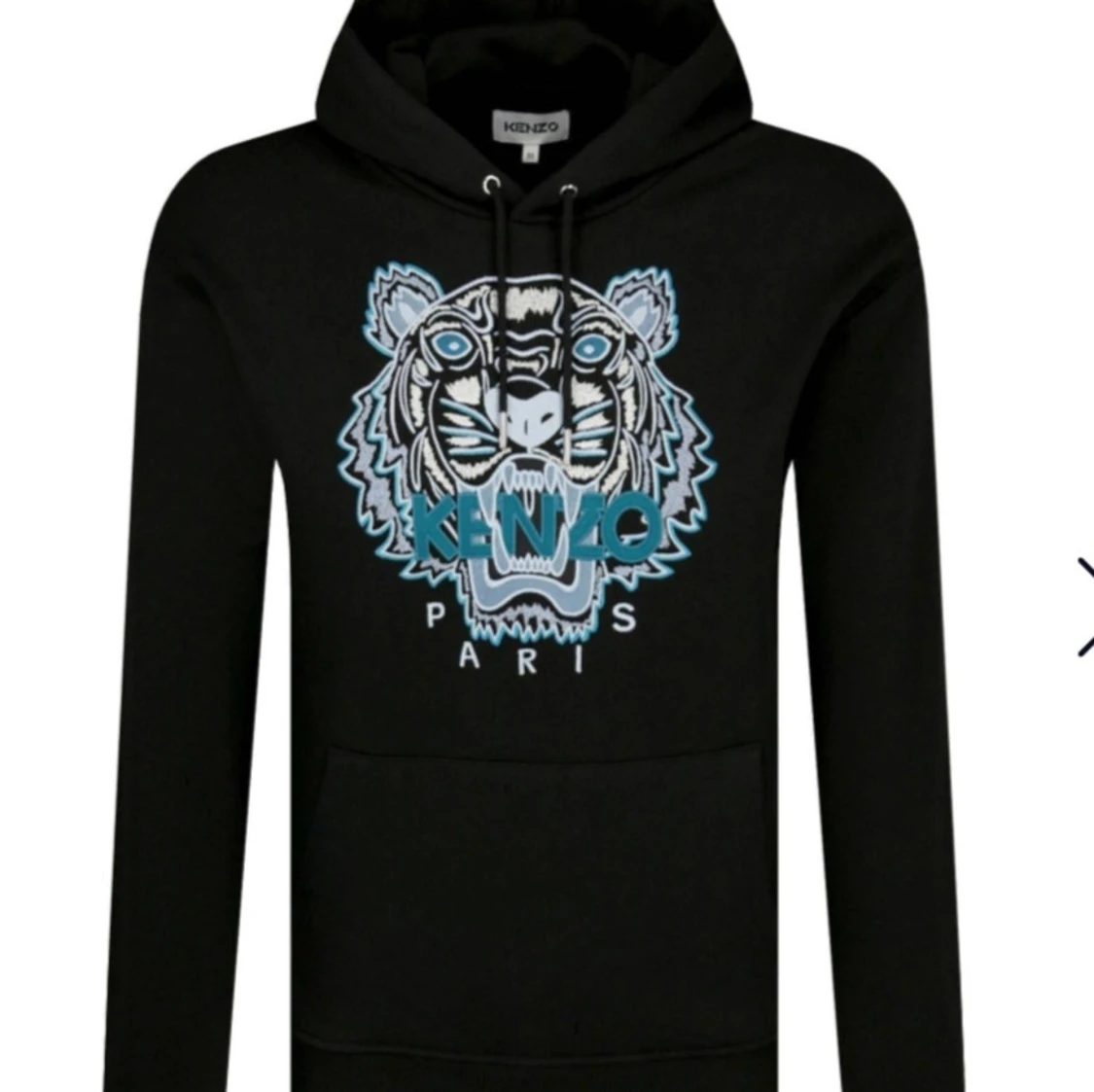 Svart hoodie från Kenzo med tigerbroderi