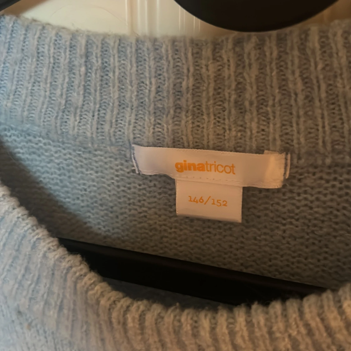Ljusblå stickad tröja Gina Tricot - 2