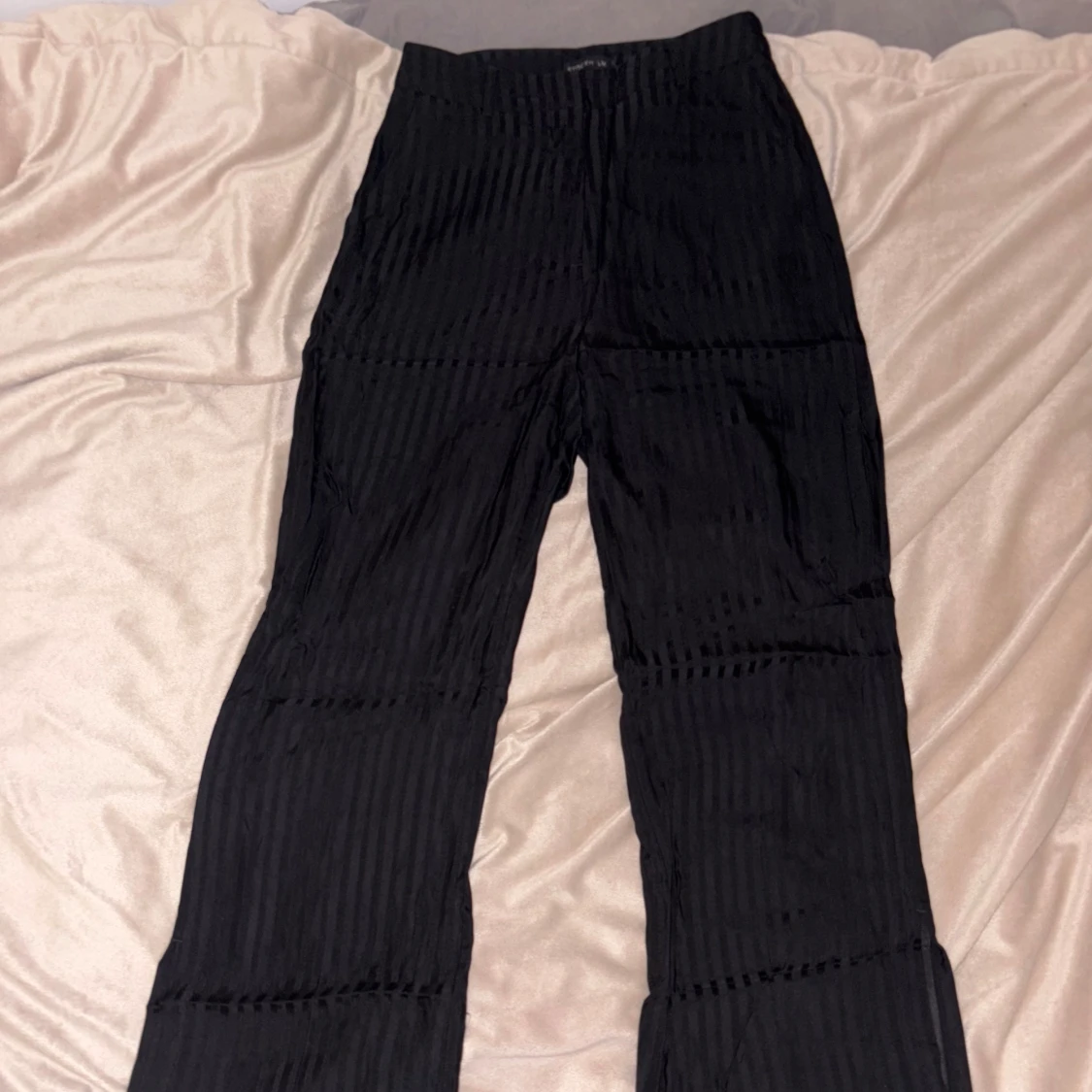 Svarta randiga kostymbyxor Stockh LM