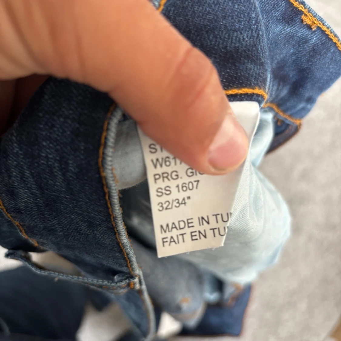 Blå jeans i straight fit, 32/34 - 2