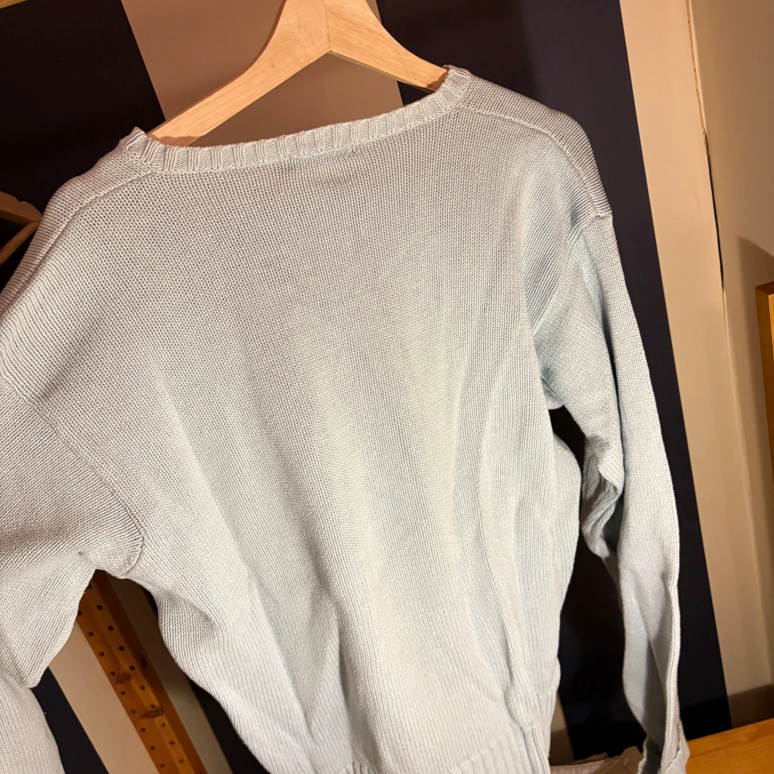 Ljusblå stickad tröja Polo Ralph Lauren - 1