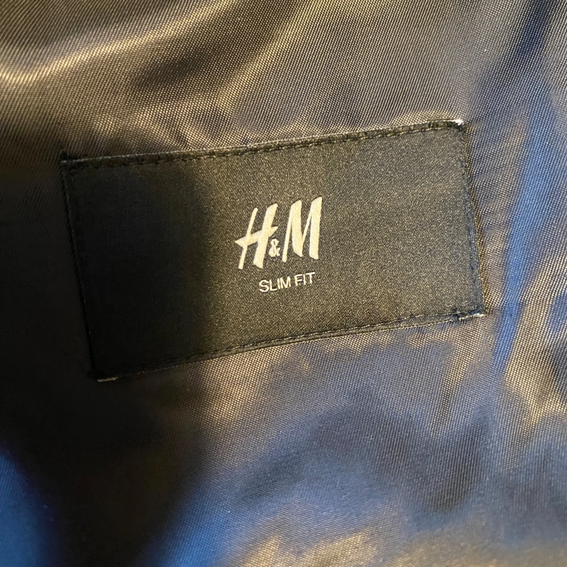 Mörkblå kostym H&M & Dressmann slim fit - 3