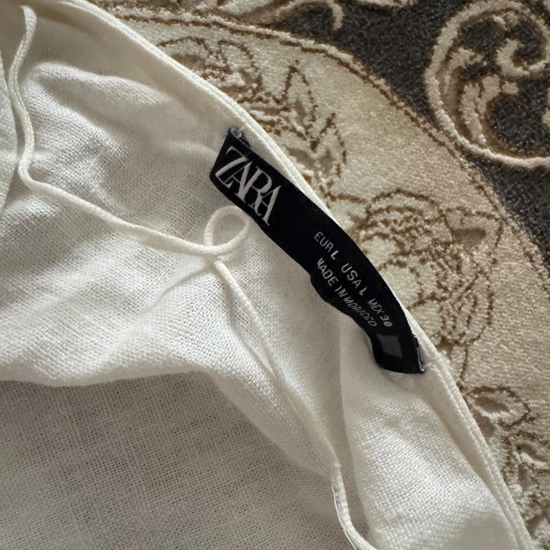 Vit kortklänning från Zara i linne - 2