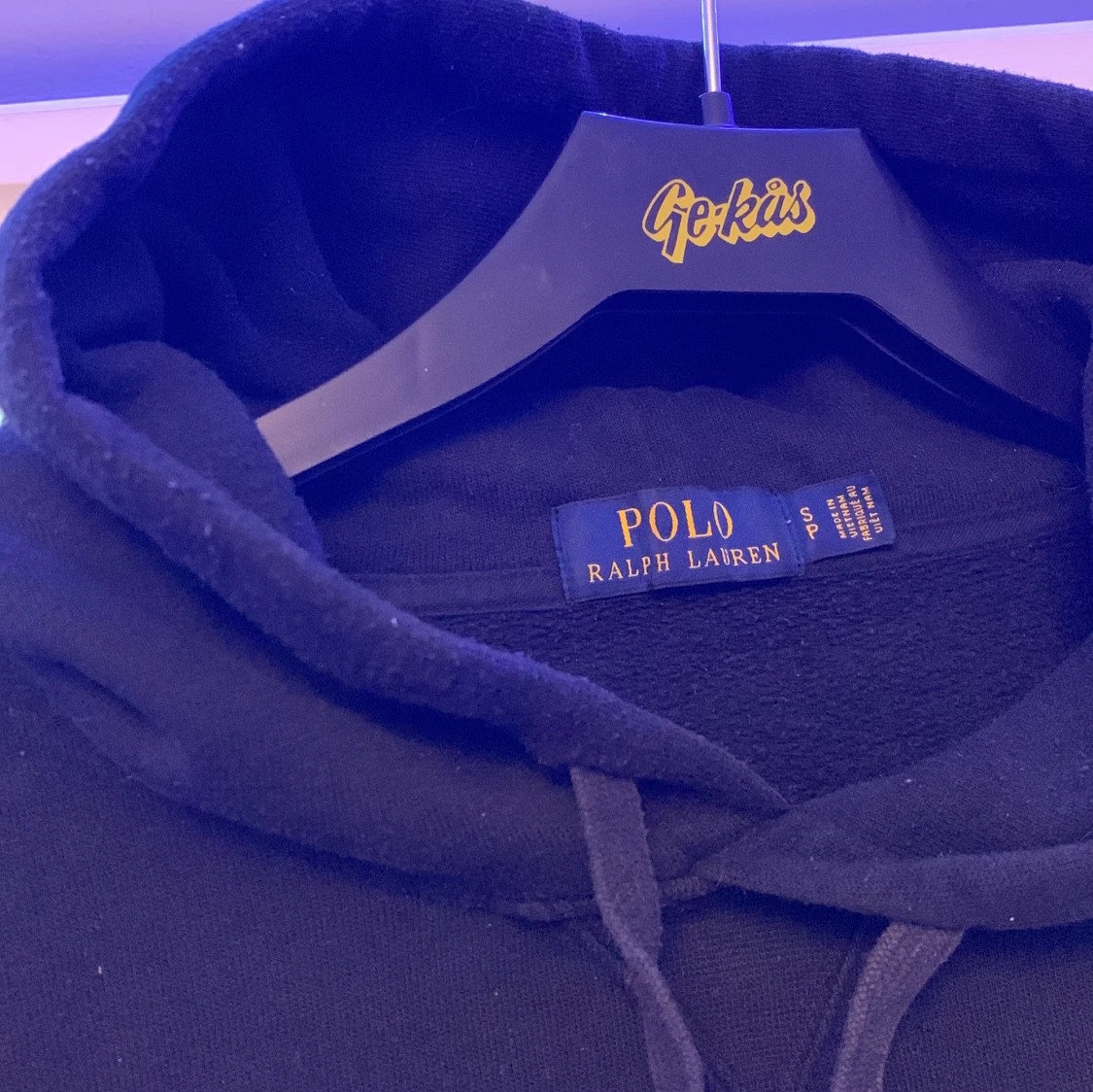 Svart hoodie Polo Ralph Lauren röd logga - 3