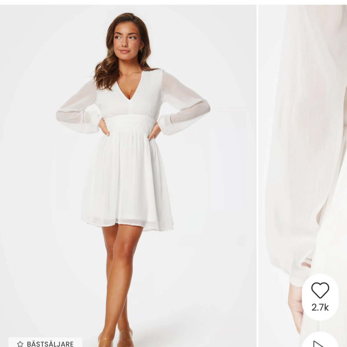 Vit kortklänning - 2