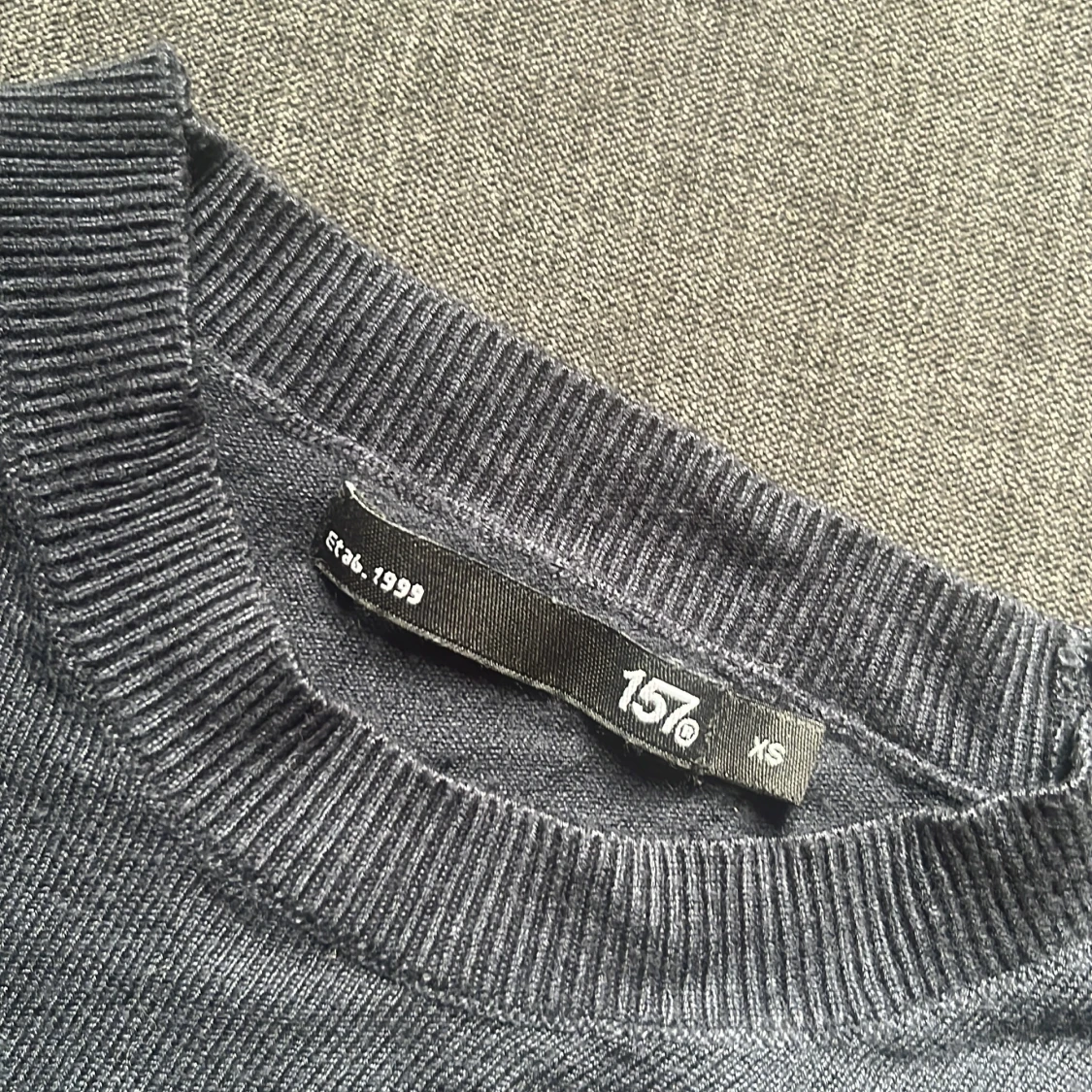 Mörkblå stickad tröja 157 XS - 2