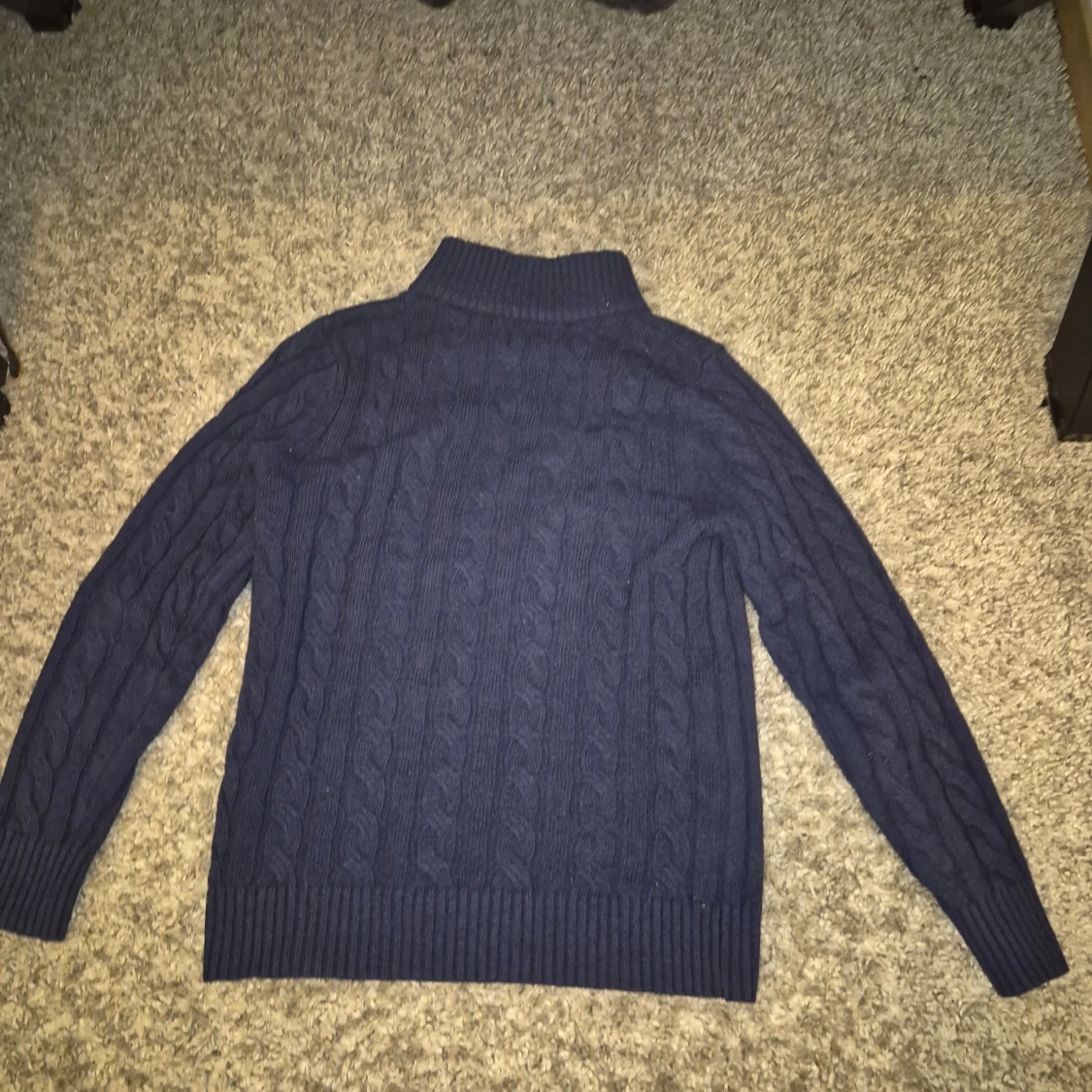 Mörkblå kabelstickad tröja från Polo Ralph Lauren - 1