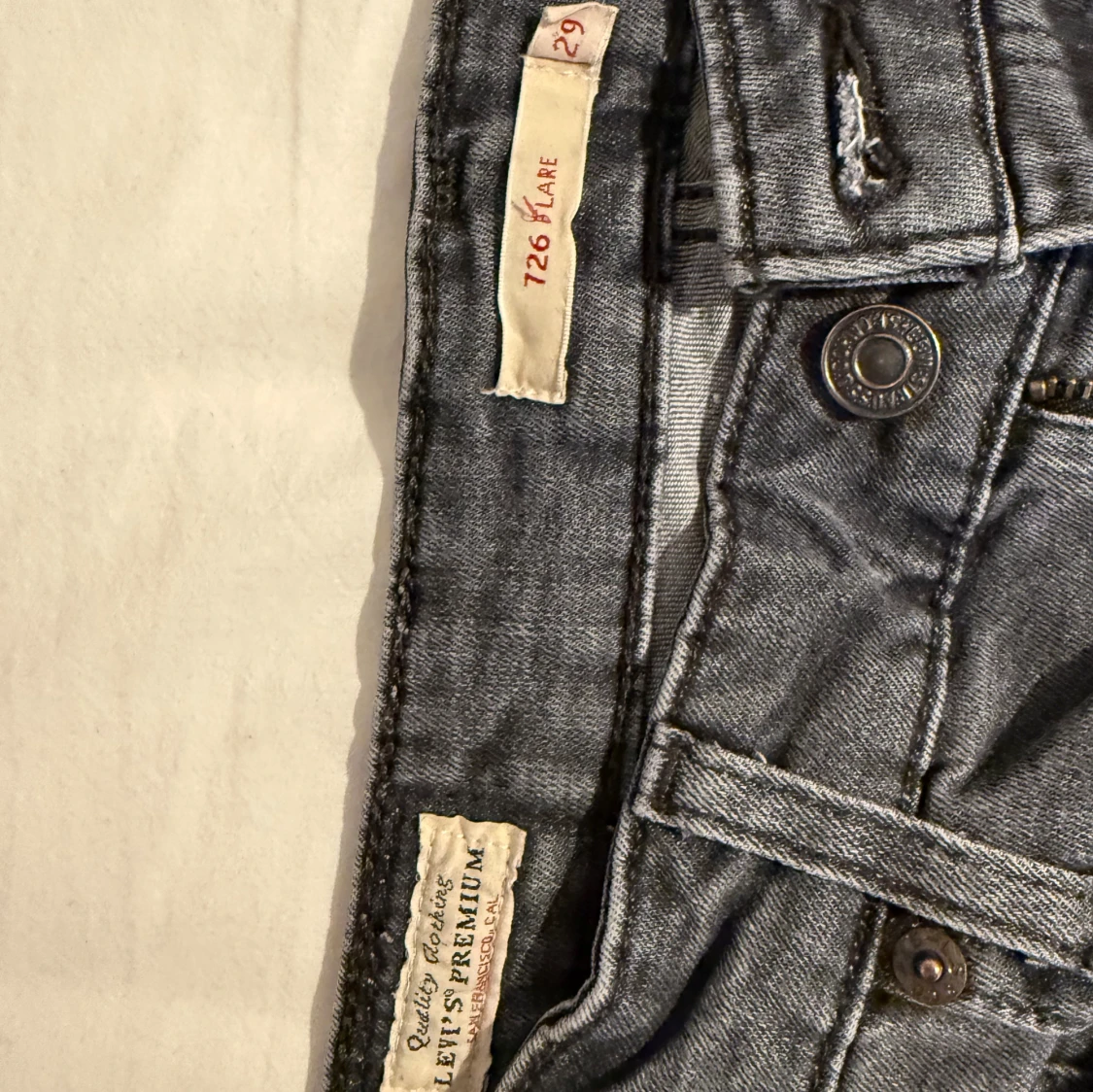 Levi's 726 Flare grå jeans - 1