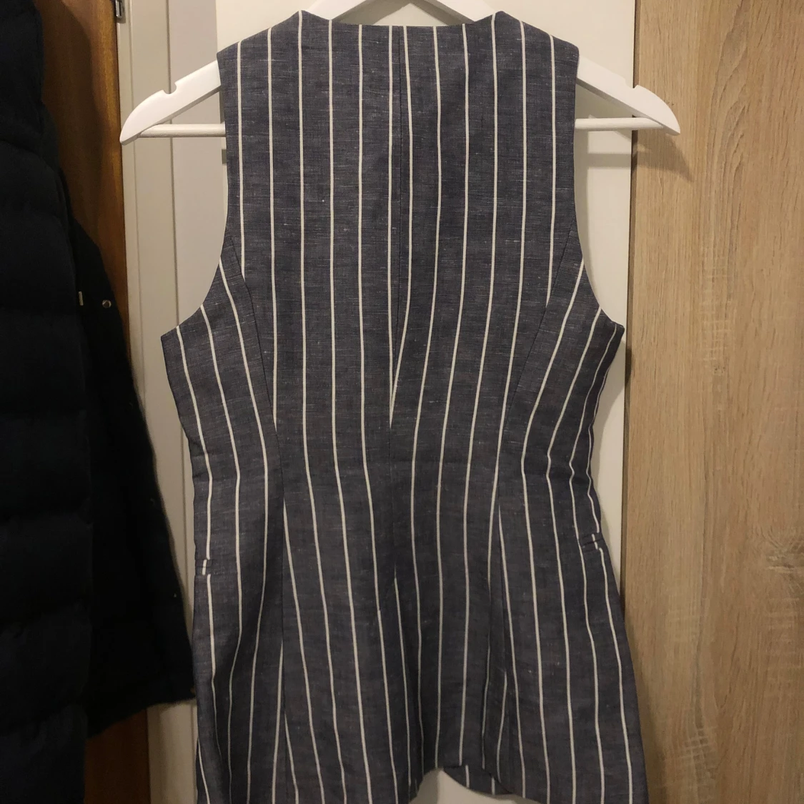 Randig blå väst från H&M i linneblandning - 2