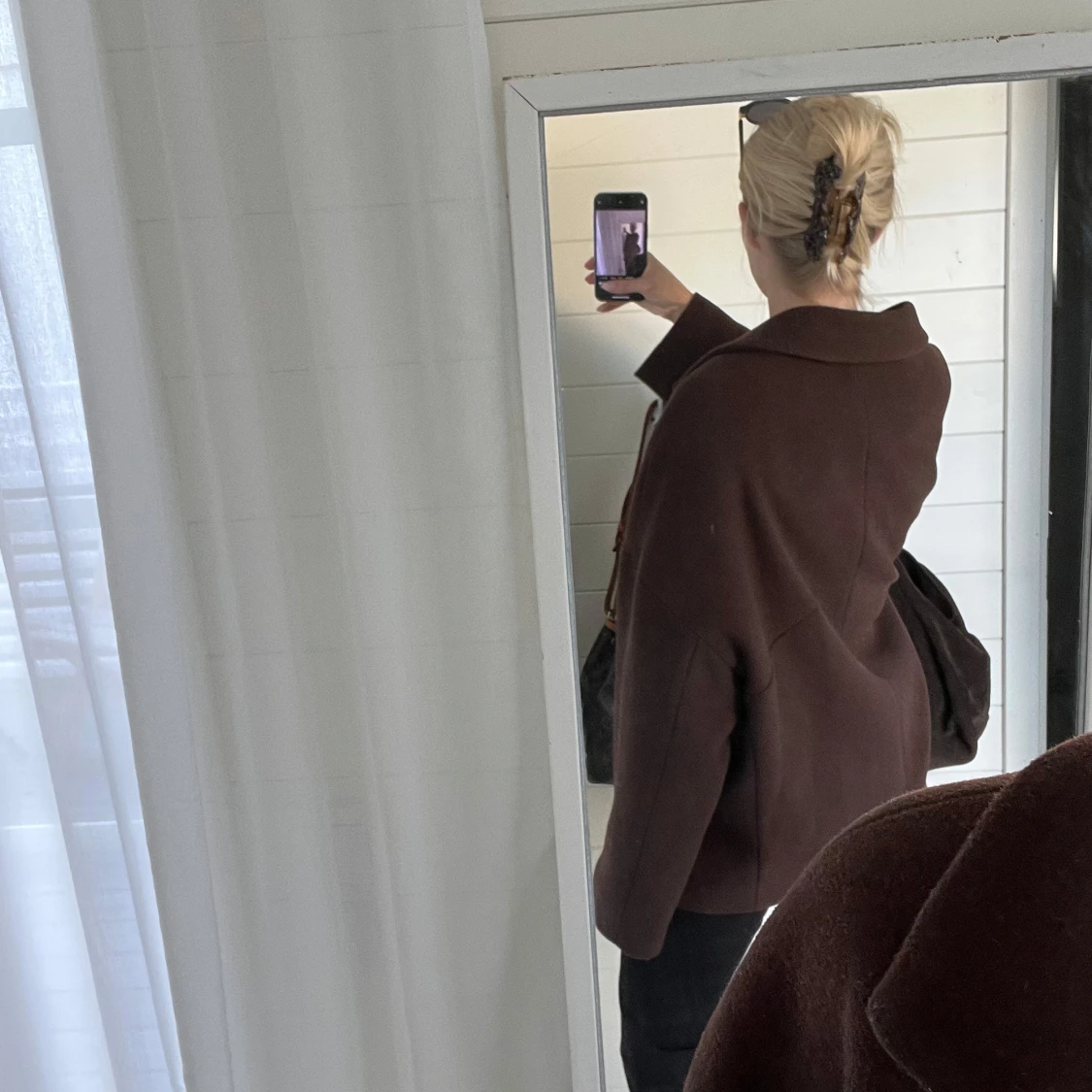 Brun oversized ullkavaj - 4