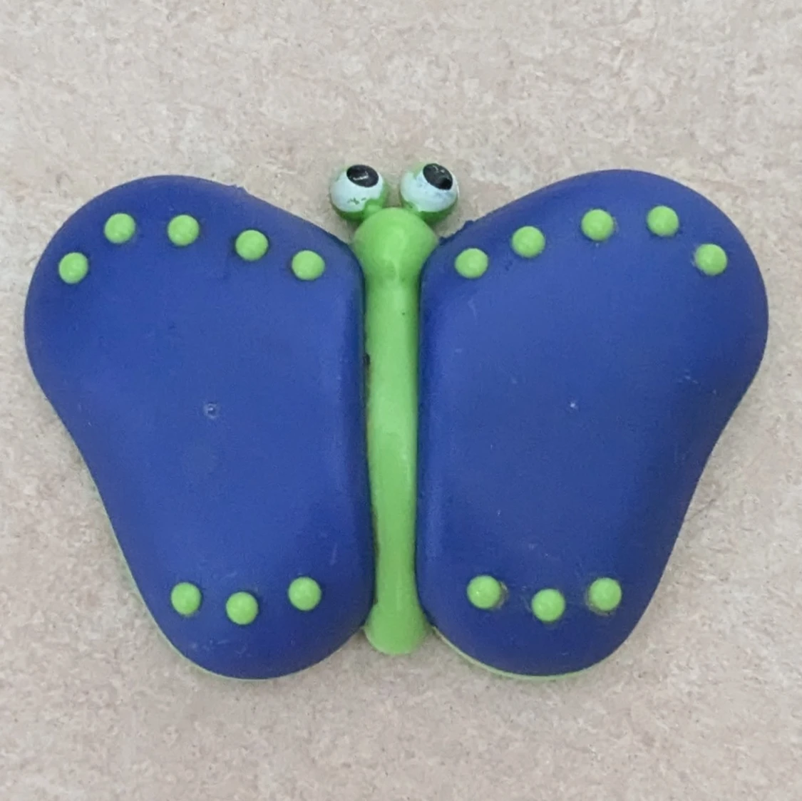 Blå och grön fjäril magnet  - 3