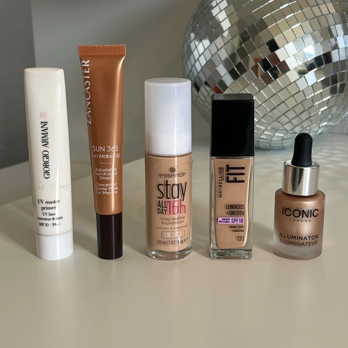 5-pack kit bundle bas smink : primer, foundation, highlighter