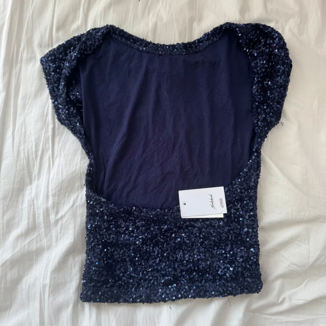 Mörkblå paljettopp från Subdued - 2