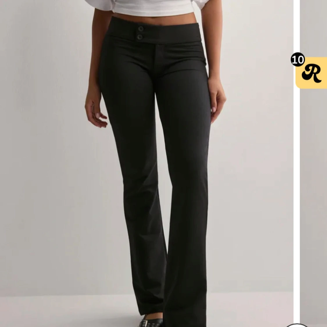 Svarta bootcut kostymbyxor