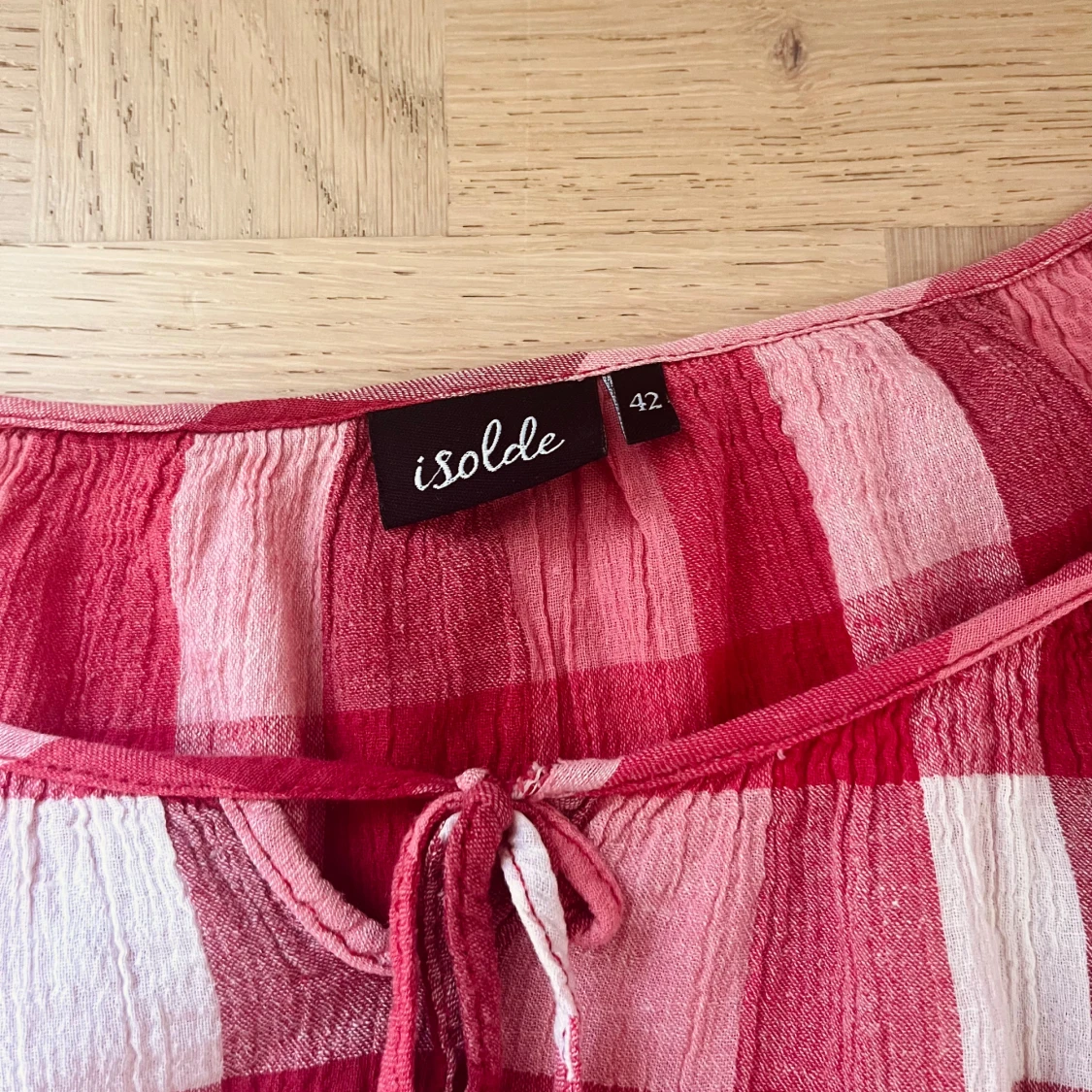 Rutig röd blus från Isolde - 4