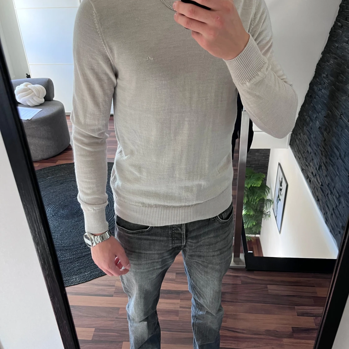 Ljusbeige merinoulltröja J.Lindeberg - 4