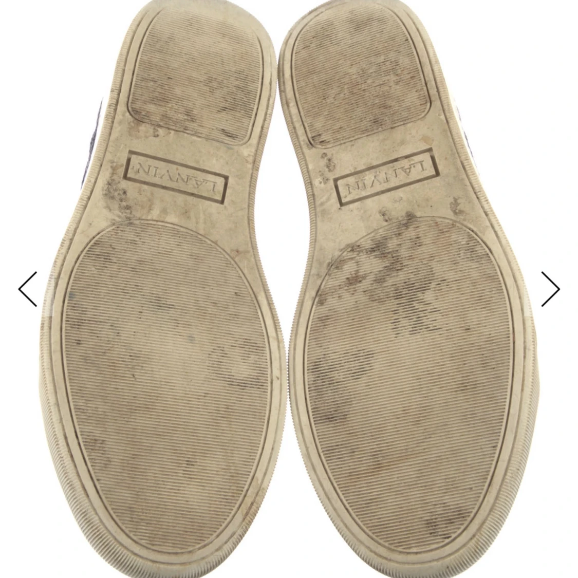 Lanvin Svarta sneakers i skinn med vit sula - 4