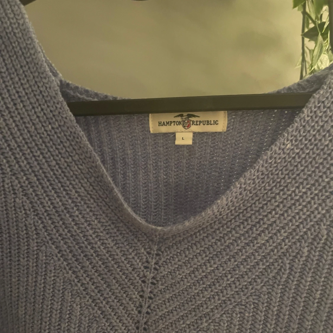 blå stickad tröja - 1