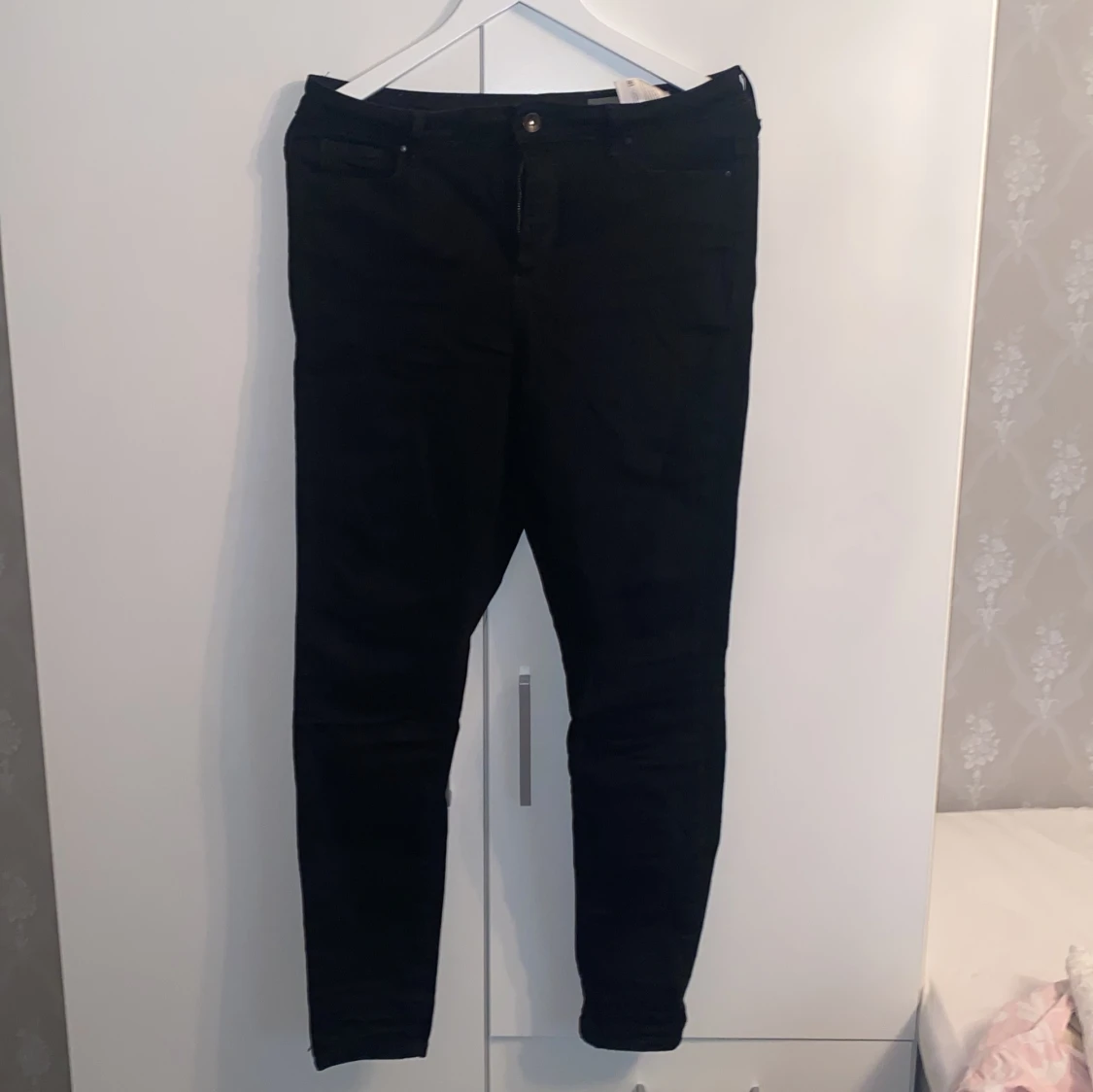 Svarta high rise skinny jeans - 1