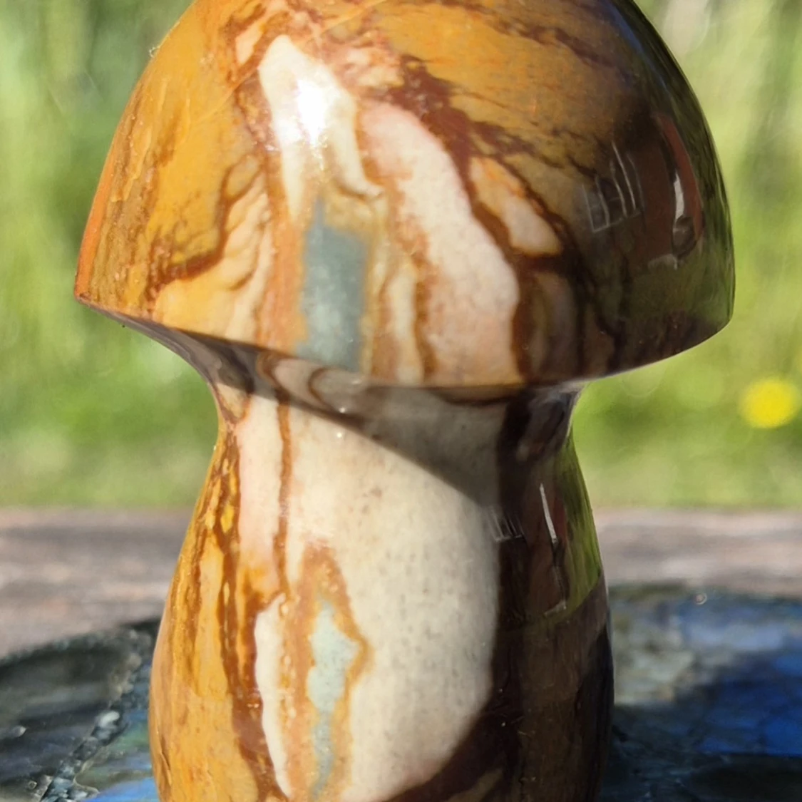 Polykrom Jaspis - Stor slipad svamp - 1