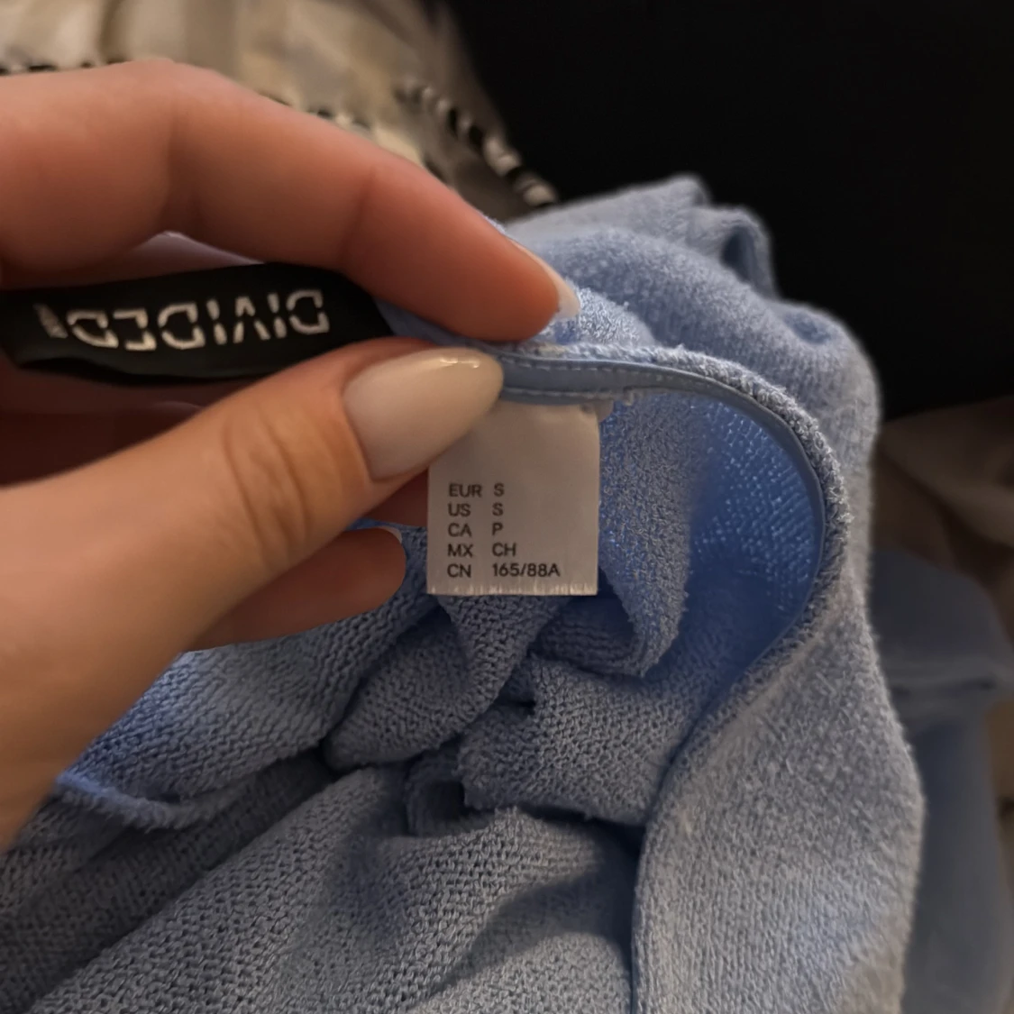 Ljusblå stickad klänning Divided S - 3