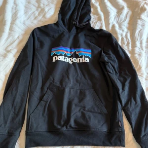 Svart hoodie från Patagonia - Säljer en svart hoodie från Patagonia med klassisk logga på bröstet. Storlek S, använd några gånger. 300kr inkl. Frakt