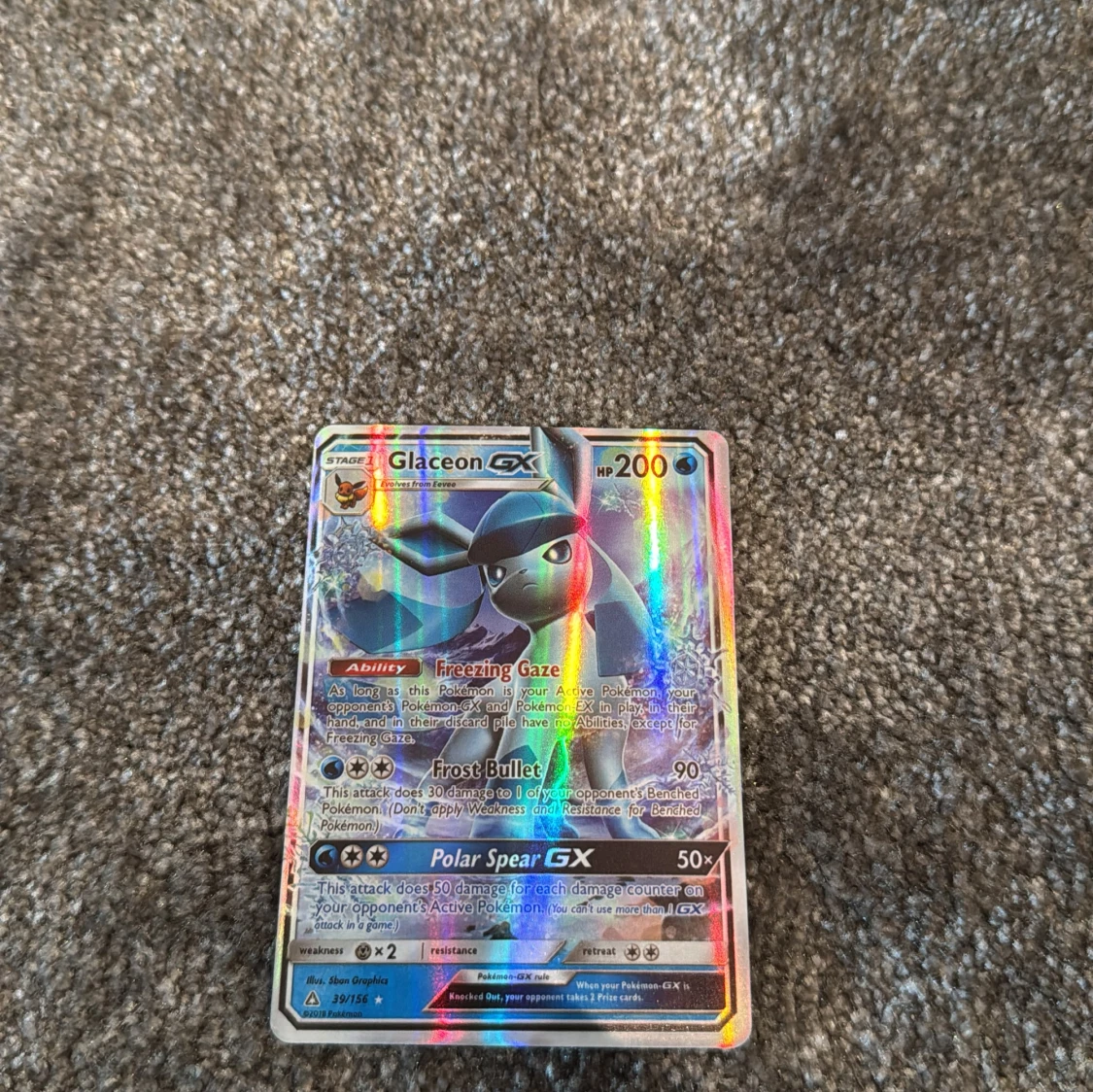 Glaceon GX Pokémonkort