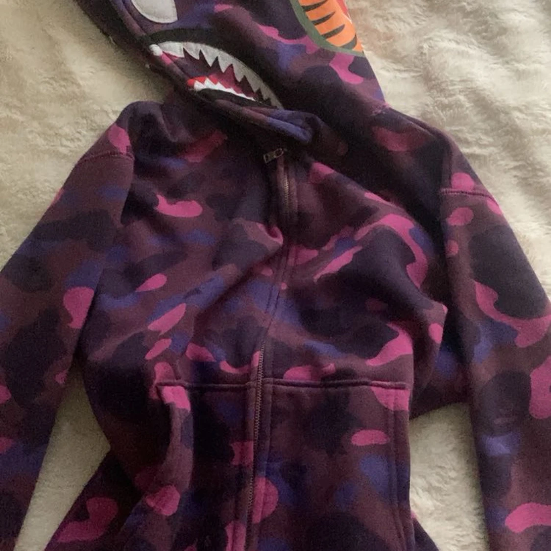 Lila camo zip hoodie från BAPE - 1