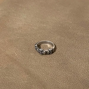 Chrome Triple Cross Silver Ring - Storlek 8