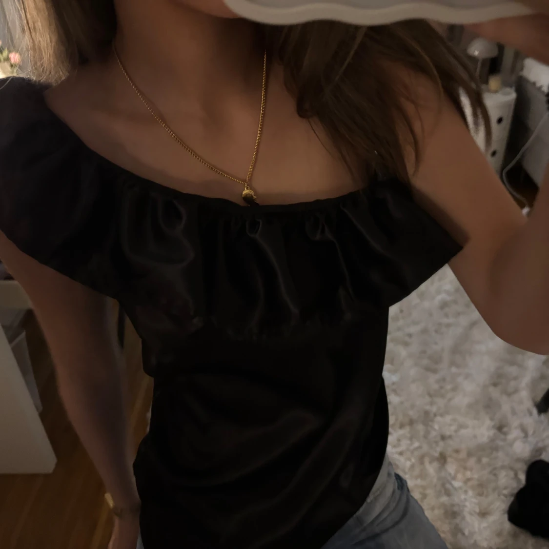 Satin volang topp - 1