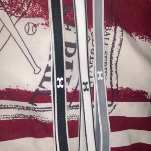 Under Armour diadem i svart, vitt och grått - Tre smala diadem från Under Armour i färgerna svart, vitt och grått. Alla har en liten logotyp framtill och är gjorda i ett stretchigt material som håller håret på plats under träning eller vardag.