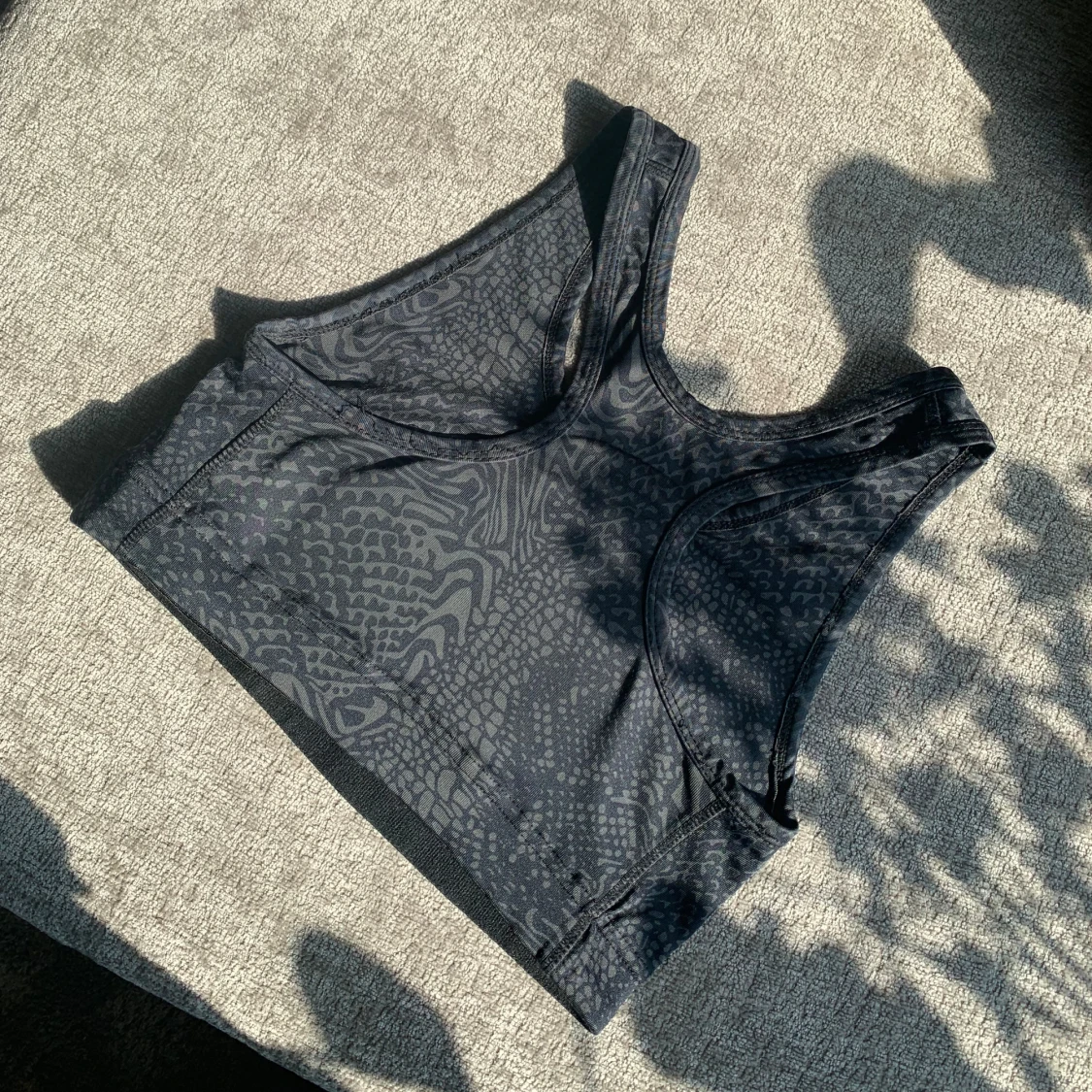 Svart sport-bh med djurmönster - 1