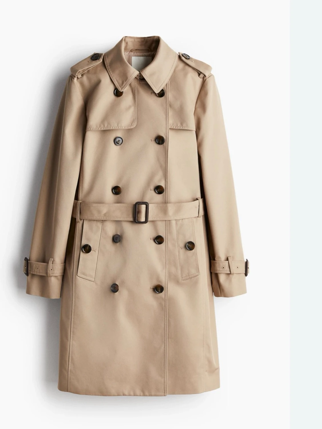 Beige trenchcoat med bälte - 1