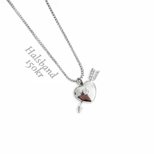 Silverhalsband med hjärthänge - Halsband 