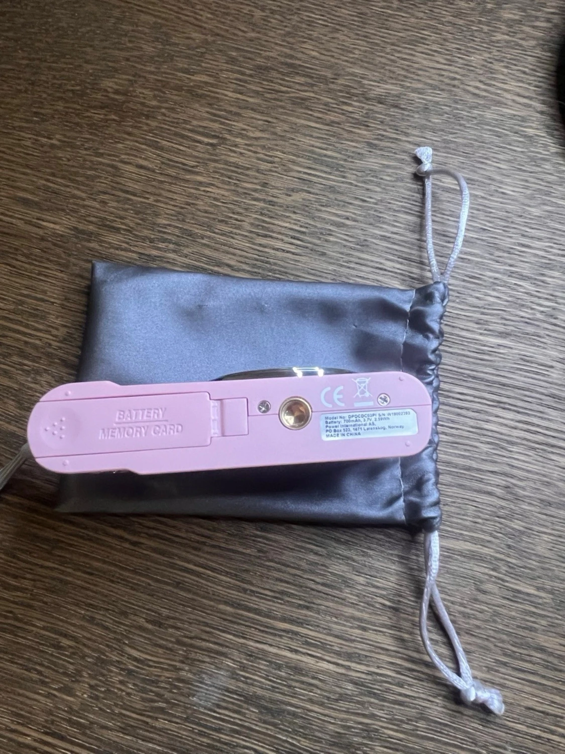 Rosa digitalkamera 2.7K med väska - 3