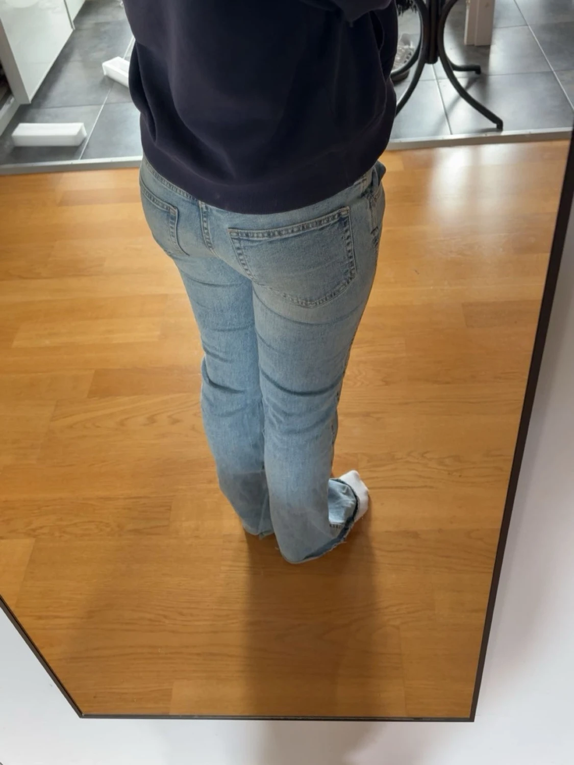 Ljusblå bootcut jeans - 1