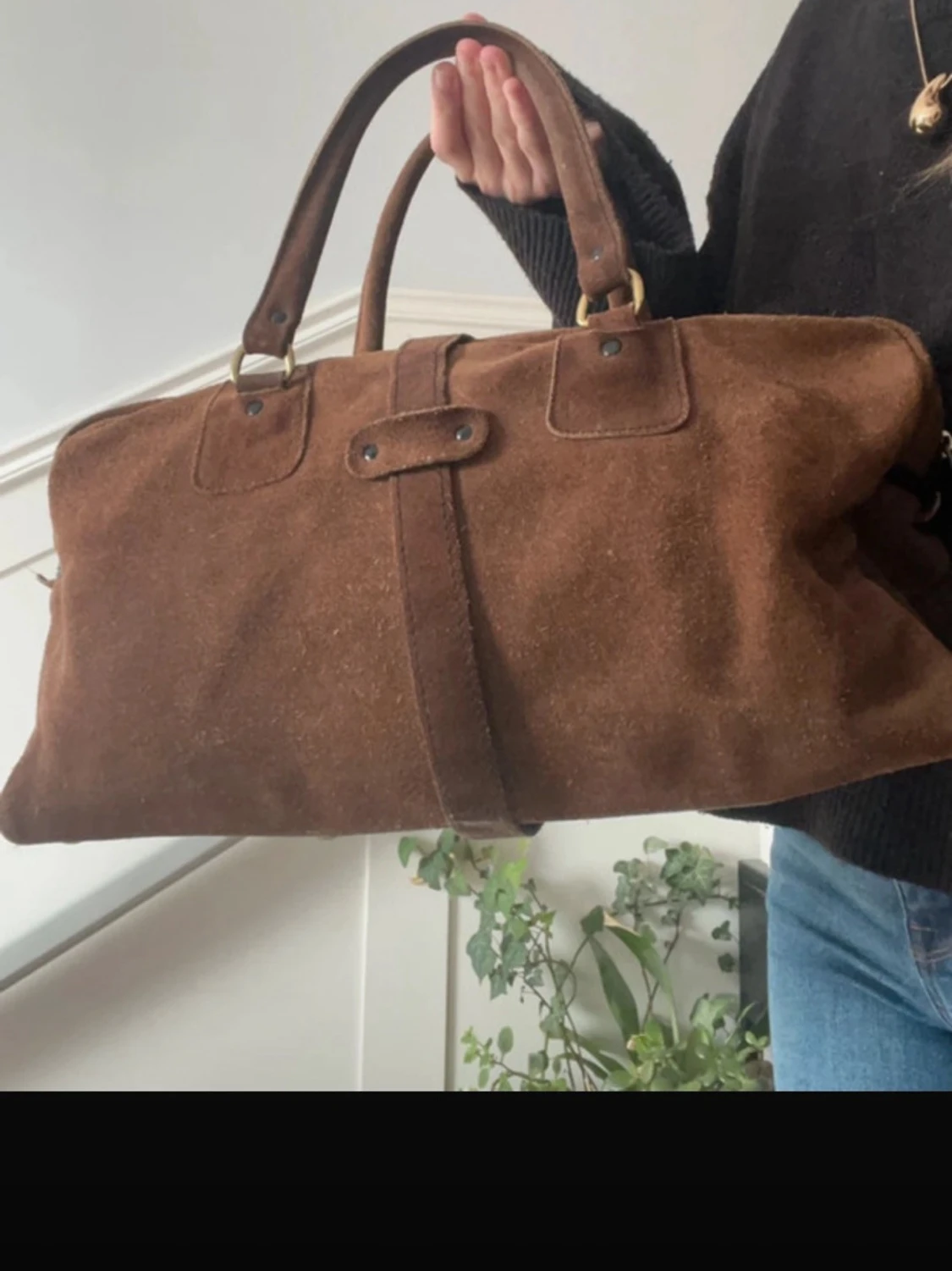 Brun mockaväska med fickor - 3