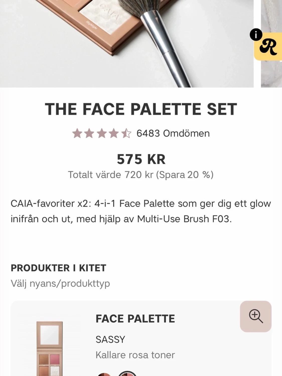 CAIA Face Palette Sassy + borste - 1