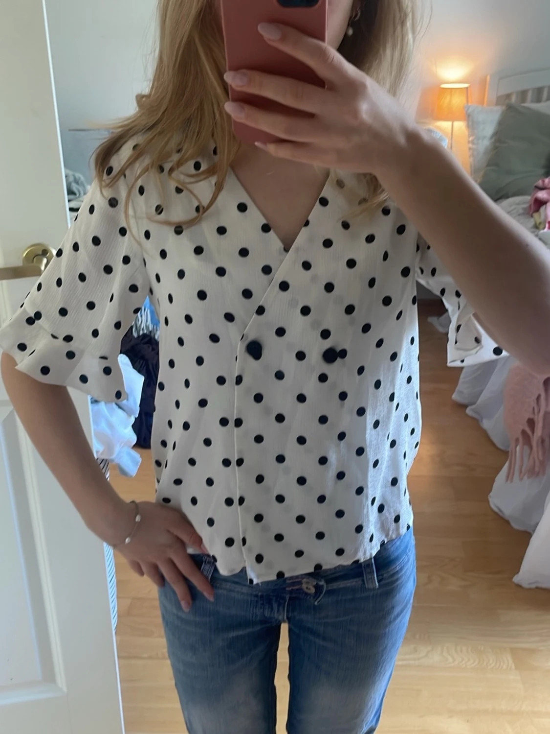 Polka dot topp