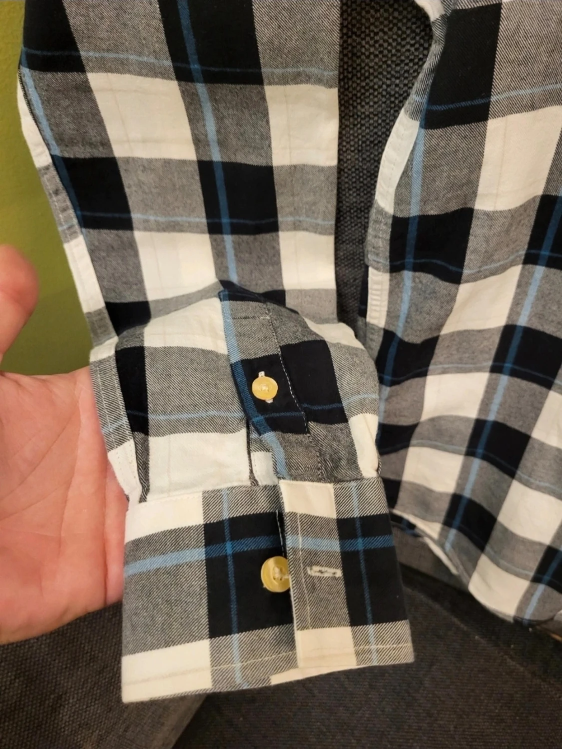 Vailent Rutig långärmad skjorta i bomull M - 5