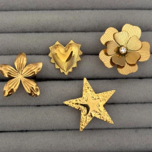 Guldiga ringar i olika former - 4 ringar 