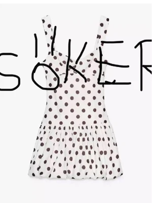 Vit prickig kort klänning - Skriv om nån har deeenn!!