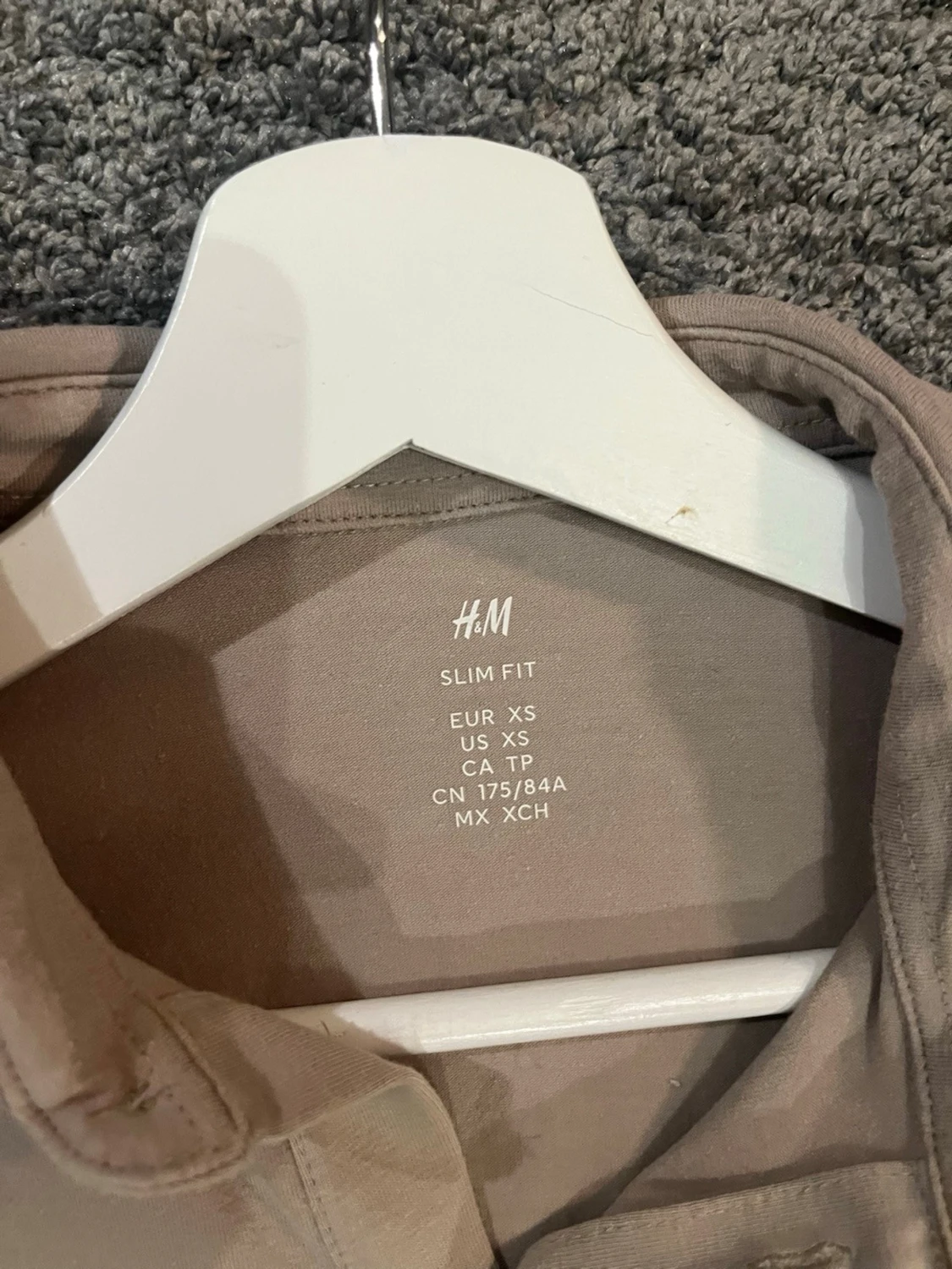 Beige pikétröja från H&M slim fit - 1
