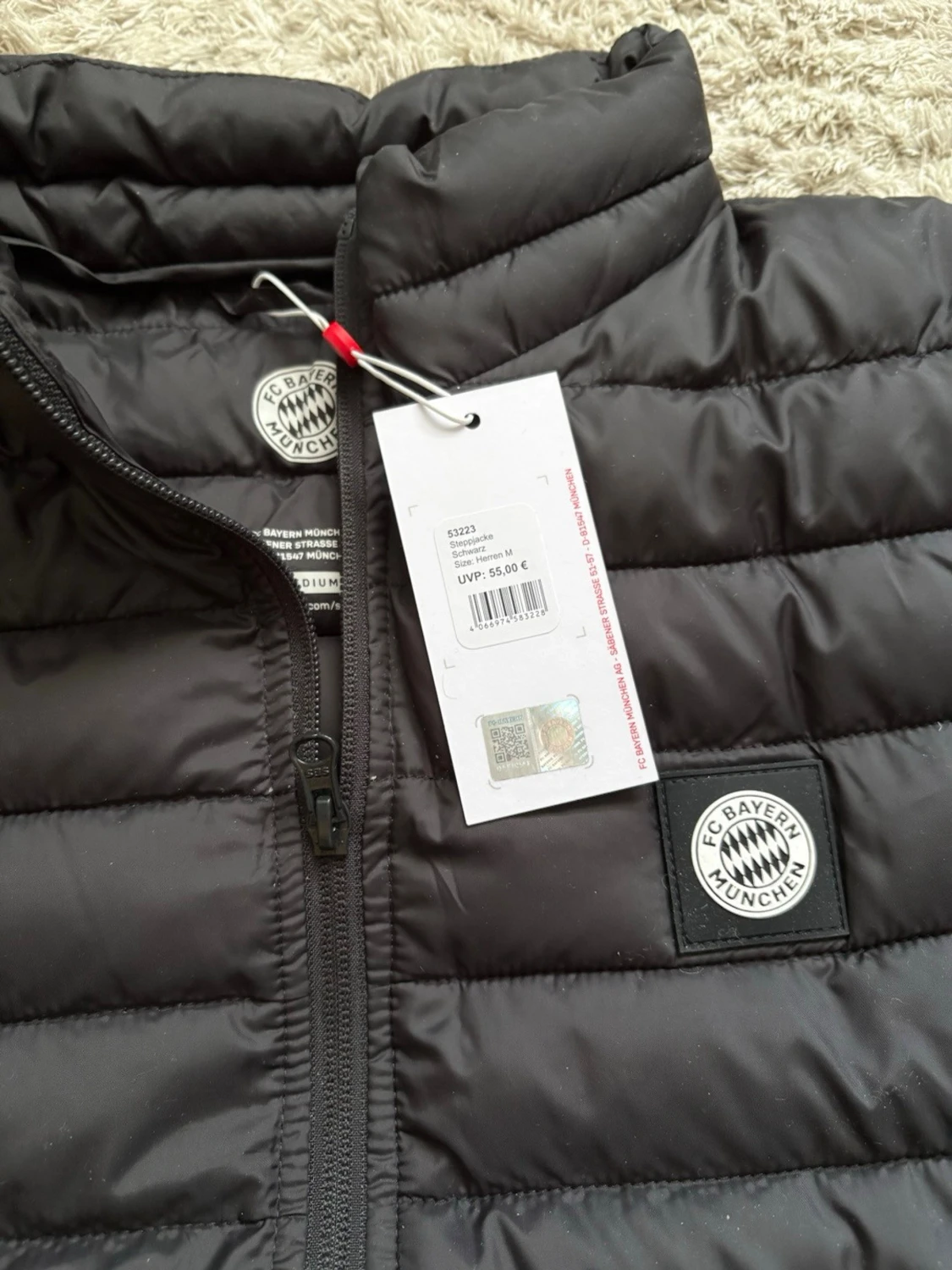 FC Bayern München svart dunjacka, storlek M - 3
