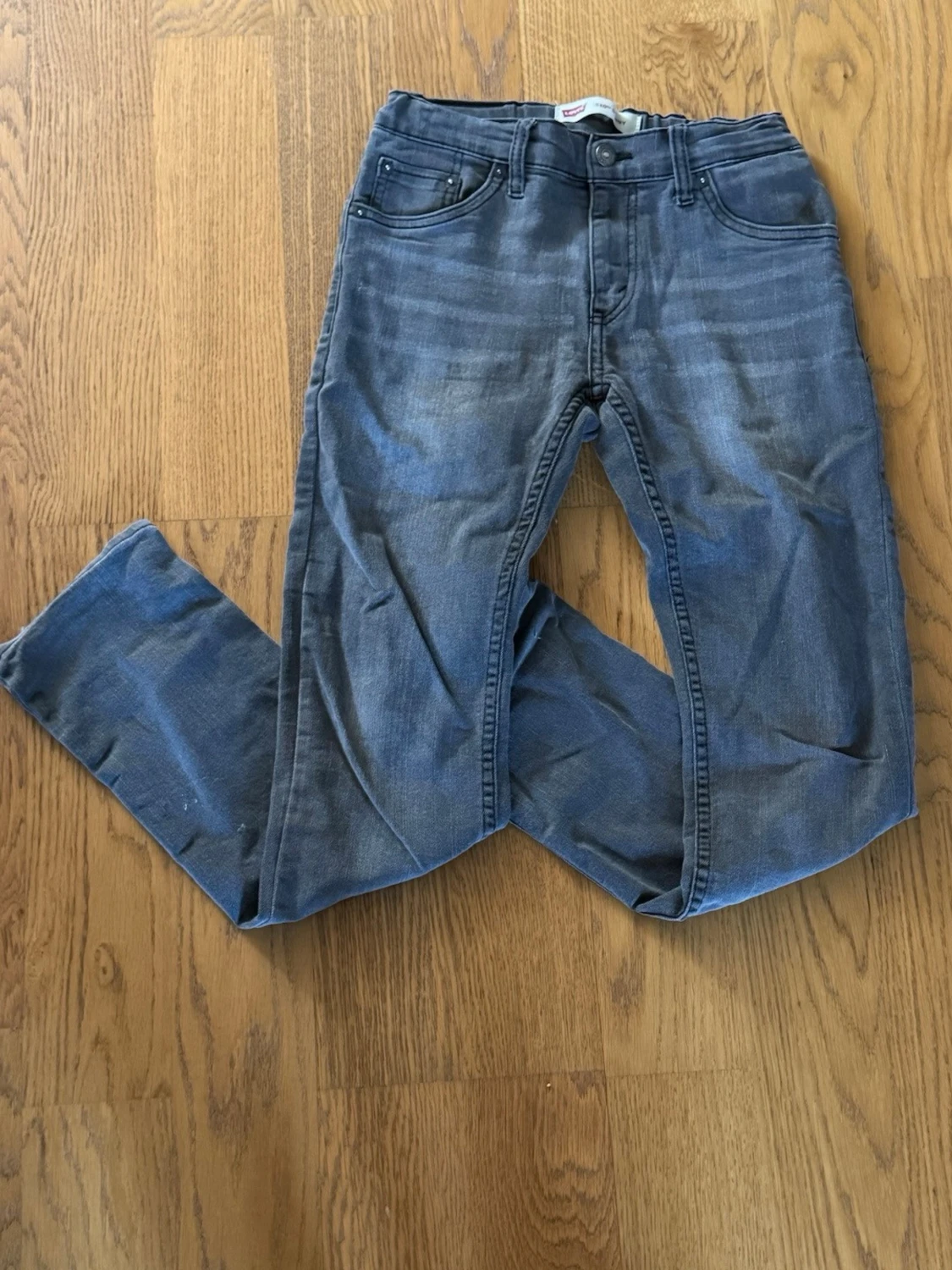 Blå smala Levis jeans med stretch - 3