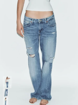 Ljusblå jeans - Trf jeans wire leg låg midja, helt nya från Zara! Andvända en gång bara!