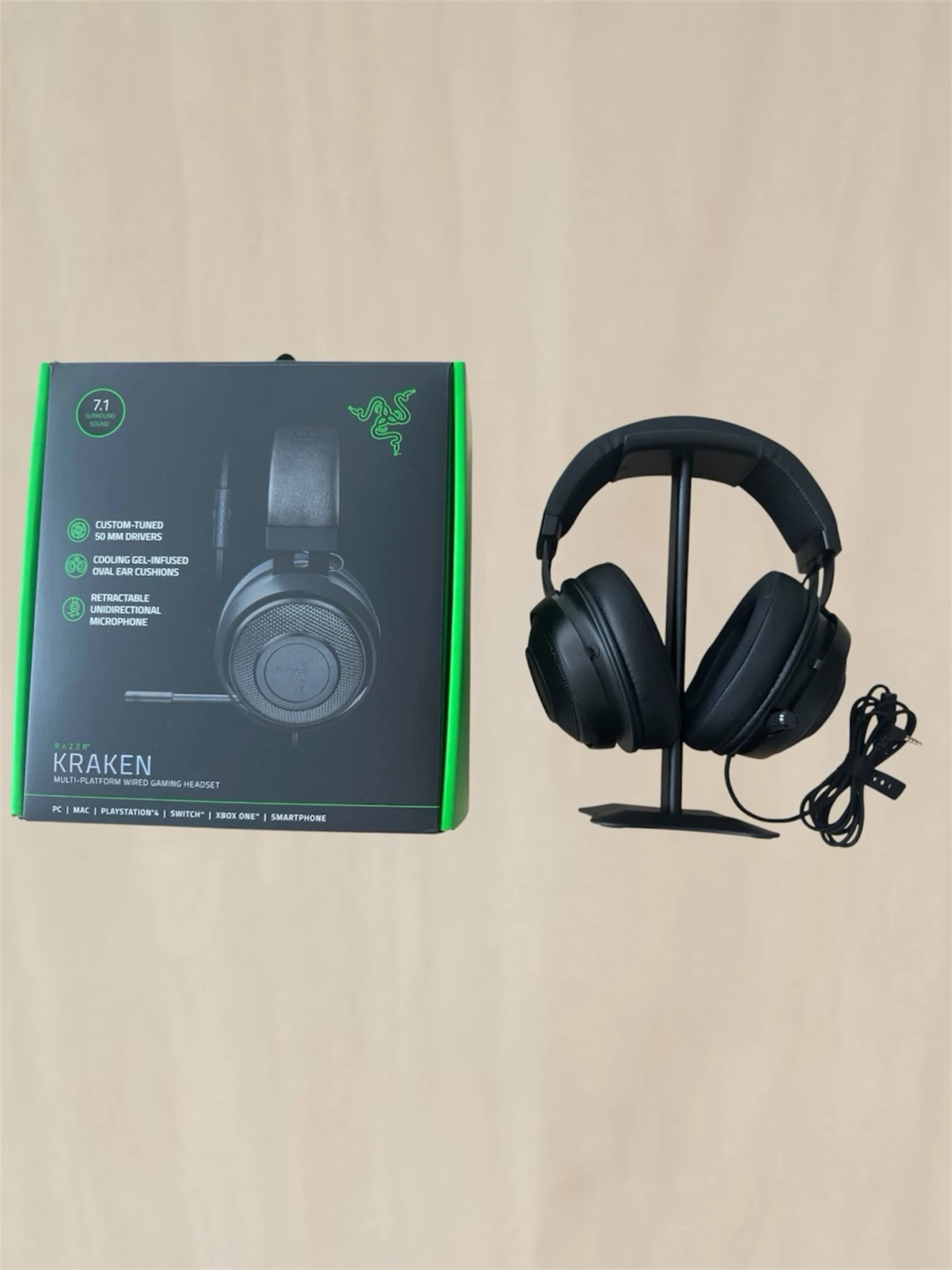 Razer Kraken gaming headset svart