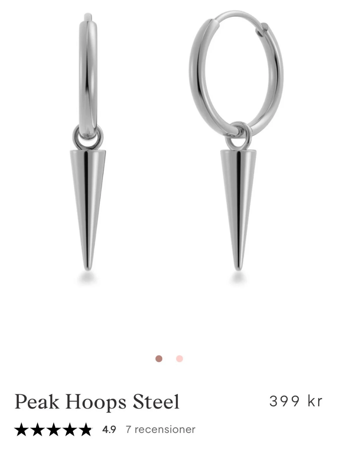 Peak Hoops Steel örhängen - 1